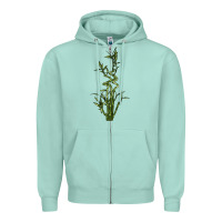 Seafoam Lucky Bamboo Zipper Hoodie - LillyAllenDesigns