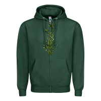 Sports Green Lucky Bamboo Zipper Hoodie - LillyAllenDesigns
