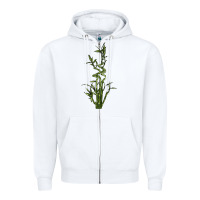 White Lucky Bamboo Zipper Hoodie - LillyAllenDesigns