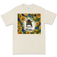 Bone sunflowers messy bun mama Premium Tee - BarkalooDesign