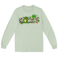 Matcha lucky with gnome and  shamrocks Long Sleeve Tee - AdoDesignShop