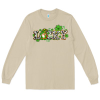 Mushroom lucky with gnome and  shamrocks Long Sleeve Tee - AdoDesignShop