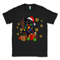 Black black cat meowy christmas Classic Tee - AdoDesignShop