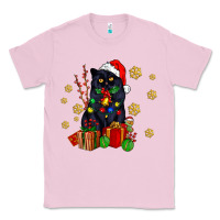 Bubblegum Pink black cat meowy christmas Classic Tee - AdoDesignShop
