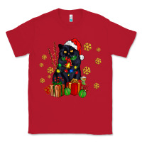Red black cat meowy christmas Classic Tee - AdoDesignShop