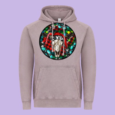 Christmas Skull Vintage Hoodie Designed By Ranaportraitstore