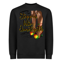 Black steppin' into juneteenth heels Heavyweight Sweatshirt - HRA Design Shop