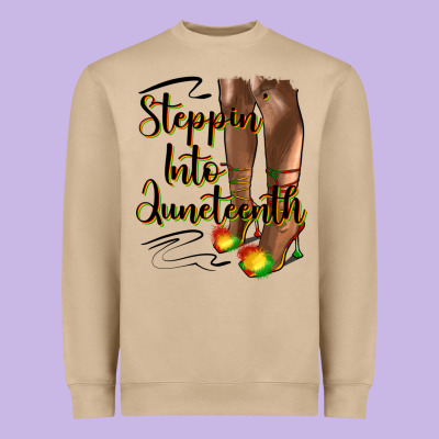 Steppin' Into Juneteenth Heels Heavyweight Sweatshirt Designed By Hra Design Shop