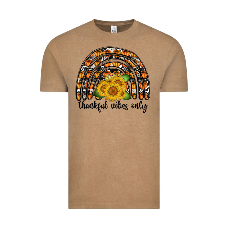 Thankful Vibes Only Vintage Tee by CowhideDigitalArt | Teevron