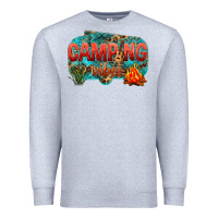 Heather Grey camping vibes Premium Sweatshirt - NancyCooperArtShop