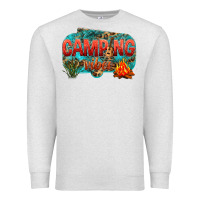 Oatmeal Heather camping vibes Premium Sweatshirt - NancyCooperArtShop