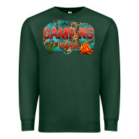 Sports Green camping vibes Premium Sweatshirt - NancyCooperArtShop