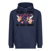 Navy there's some cupid's in this house Heavyweight Hoodie - MaliasSmallBusiness