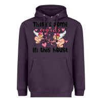 Plum there's some cupid's in this house Heavyweight Hoodie - MaliasSmallBusiness