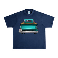 Navy western truck back view Urban Heavy Tee - FaDigitalArtStudio