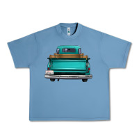 Pebble Blue western truck back view Urban Heavy Tee - FaDigitalArtStudio