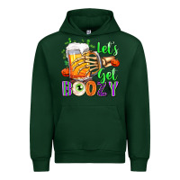 Forest Green Lets Get Boozy Urban Hoodie - texasbilliewilder