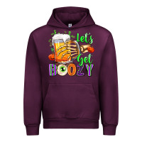 Mauve Wine Lets Get Boozy Urban Hoodie - texasbilliewilder