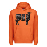 Carrot black angus cow Premium Hoodie - LillyAllenDesigns