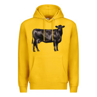 Lemon black angus cow Premium Hoodie - LillyAllenDesigns