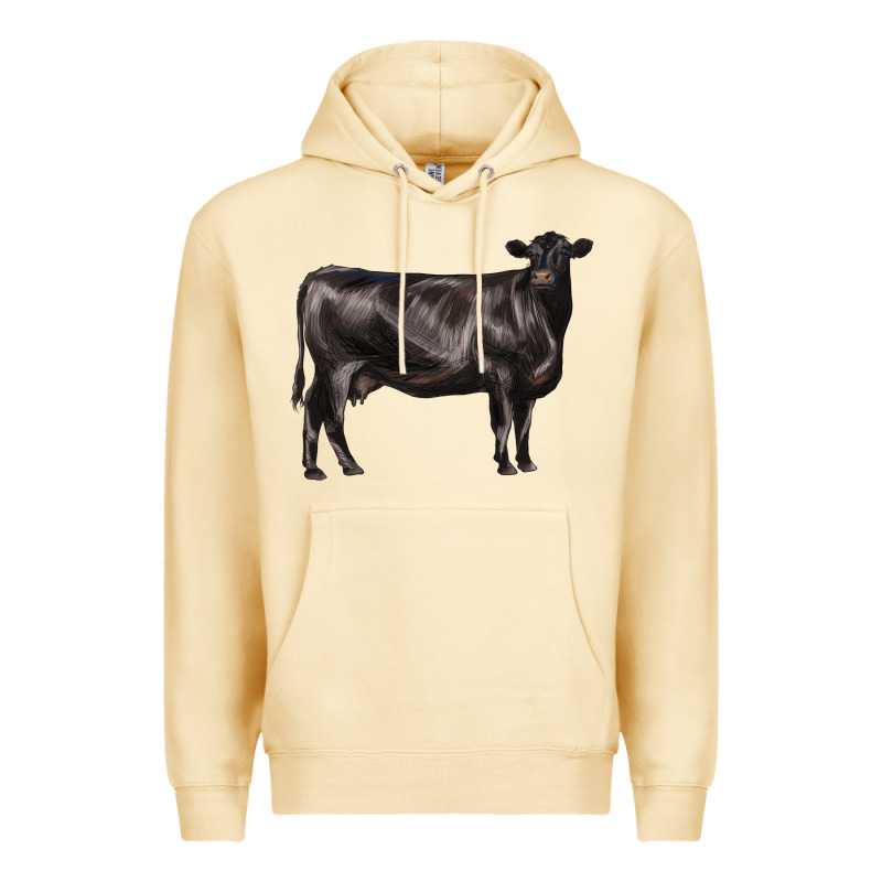 Black Angus Cow Premium Hoodie by LillyAllenDesigns | Teevron