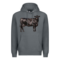 Rock black angus cow Premium Hoodie - LillyAllenDesigns