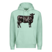 Seafoam black angus cow Premium Hoodie - LillyAllenDesigns