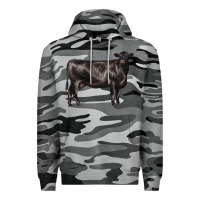 Slate Camo black angus cow Premium Hoodie - LillyAllenDesigns