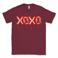 Burgundy Valentine's Day Xoxo Balloon Classic Tee - Artiststas