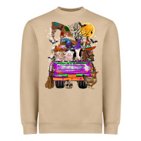 Mushroom Hallloween Farm animals Truck Heavyweight Sweatshirt - CowhideDigitalArt