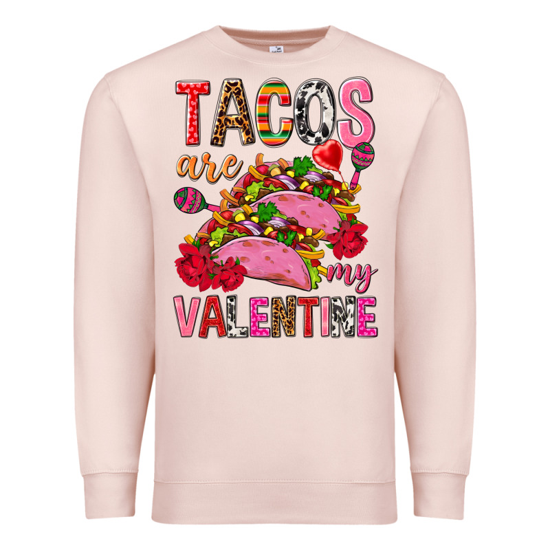 Tacos Are My Valentine Premium Sweatshirt by NancyCooperArtShop | Teevron