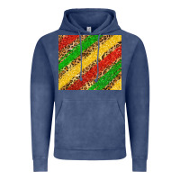 Vintage Denim african colors leopard Vintage Hoodie - Zillion Design Studio