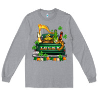 Heather Grey lucky truck with flags and beers Long Sleeve Tee - AdoDesignShop