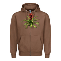 Chestnut Bromeliads Zipper Hoodie - LillyAllenDesigns