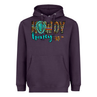 Plum western howdy honey arrow gemstone Heavyweight Hoodie - NancyCooperArtShop