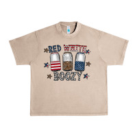 French Oak red white boozy Urban Heavy Tee - CowhideDigitalArt