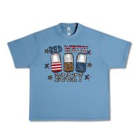 Pebble Blue red white boozy Urban Heavy Tee - CowhideDigitalArt