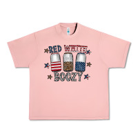 Salmon red white boozy Urban Heavy Tee - CowhideDigitalArt
