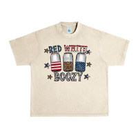 Sandshell red white boozy Urban Heavy Tee - CowhideDigitalArt
