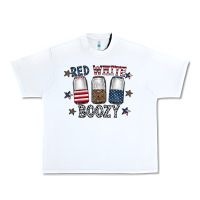 White red white boozy Urban Heavy Tee - CowhideDigitalArt