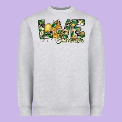 Love Summer Lemon Heavyweight Sweatshirt Designed By Sublimationcraftshop