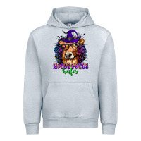 Heather Grey Hocus Pocus Heifer with Cow and Halloween Urban Hoodie - texasbilliewilder