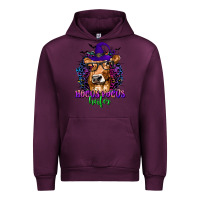 Mauve Wine Hocus Pocus Heifer with Cow and Halloween Urban Hoodie - texasbilliewilder