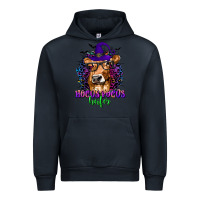 Navy Hocus Pocus Heifer with Cow and Halloween Urban Hoodie - texasbilliewilder