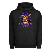 Pigment Black Hocus Pocus Heifer with Cow and Halloween Urban Hoodie - texasbilliewilder