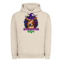 Pigment French Oak Hocus Pocus Heifer with Cow and Halloween Urban Hoodie - texasbilliewilder