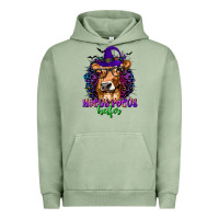 Pigment Oil Green Hocus Pocus Heifer with Cow and Halloween Urban Hoodie - texasbilliewilder