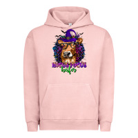 Pigment Salmon Hocus Pocus Heifer with Cow and Halloween Urban Hoodie - texasbilliewilder