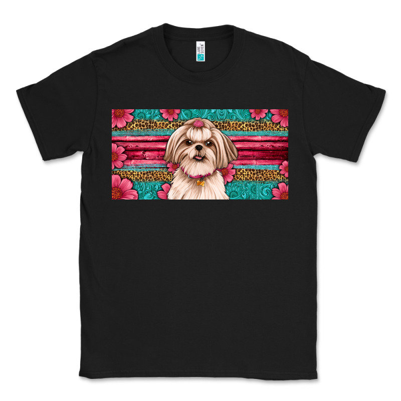 Western Shih Tzu License Plate Design Classic Tee by JahusDesignShop | Teevron