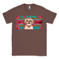 Chestnut Western Shih Tzu License Plate Design Classic Tee - JahusDesignShop
